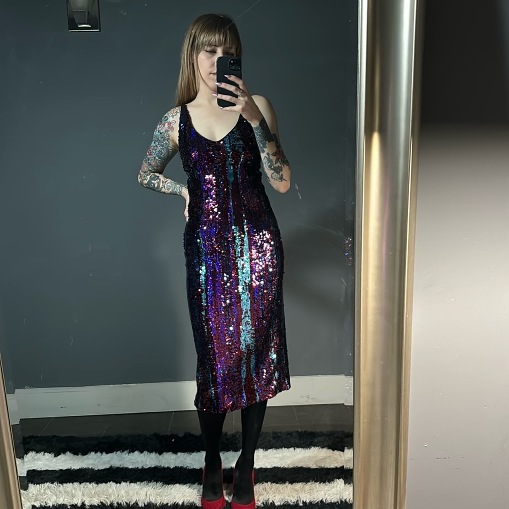 Nanette Lepore Fire Breather Sequin Slip